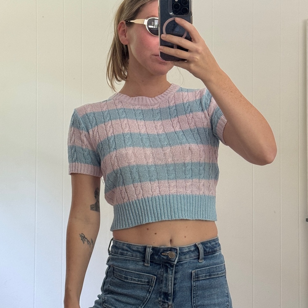 Striped Pastel Crop Top